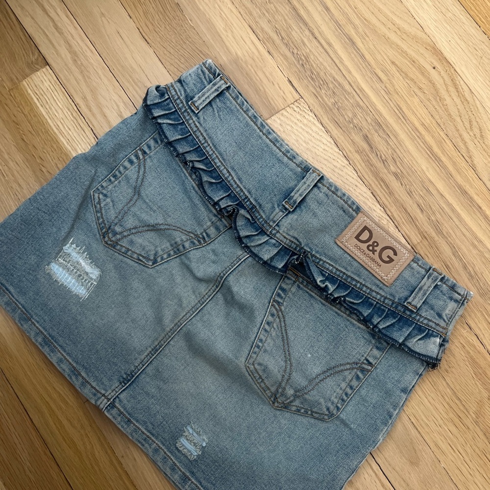 VINTAGE DOLCE & GABANNA DENIM MINI SKIRT
